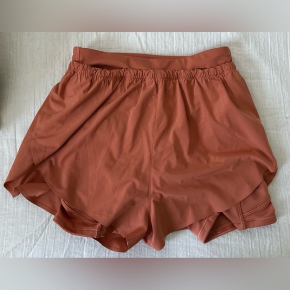 Athleta Mile Marker Burnt Orange 2-1 Shorts | XS - Picture 2 of 8